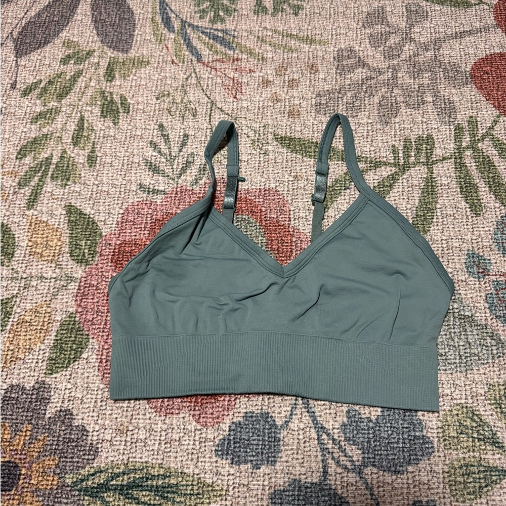 Women's Lululemon Ebb to Street sports bra in tidewater teal - c/d cup
